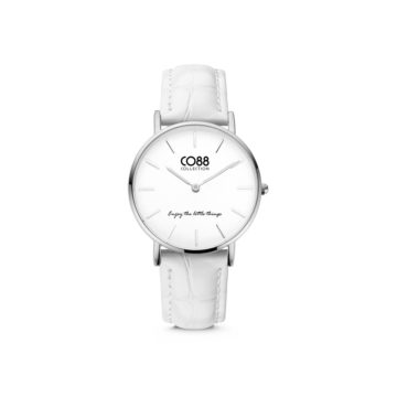 CO88 Collection Watches 8CW 10079 Horloge – Leren Band – Ø 32 mm – Zilverkleurig