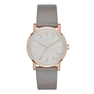 DKNY NY2341 Horloge Soho staal/leder rosekleurig-grijs