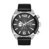 Diesel Horloge Overflow staal/leder DZ4341