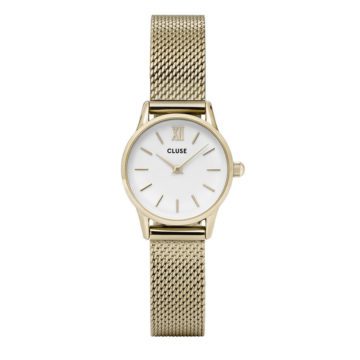 Cluse CW0101206001 Horloge La Vedette Mesh gold-white 24 mm