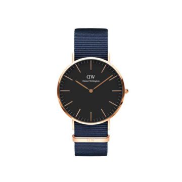 Daniel Wellington Horloge Classic Bayswater rosekleurig-blauw 40 mm DW00100277