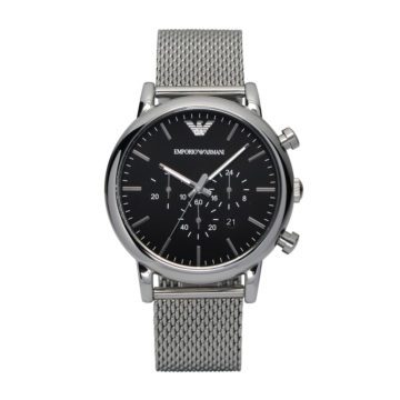 Emporio Armani Horloge Luigi staal zilverkleurig/mesh AR1811