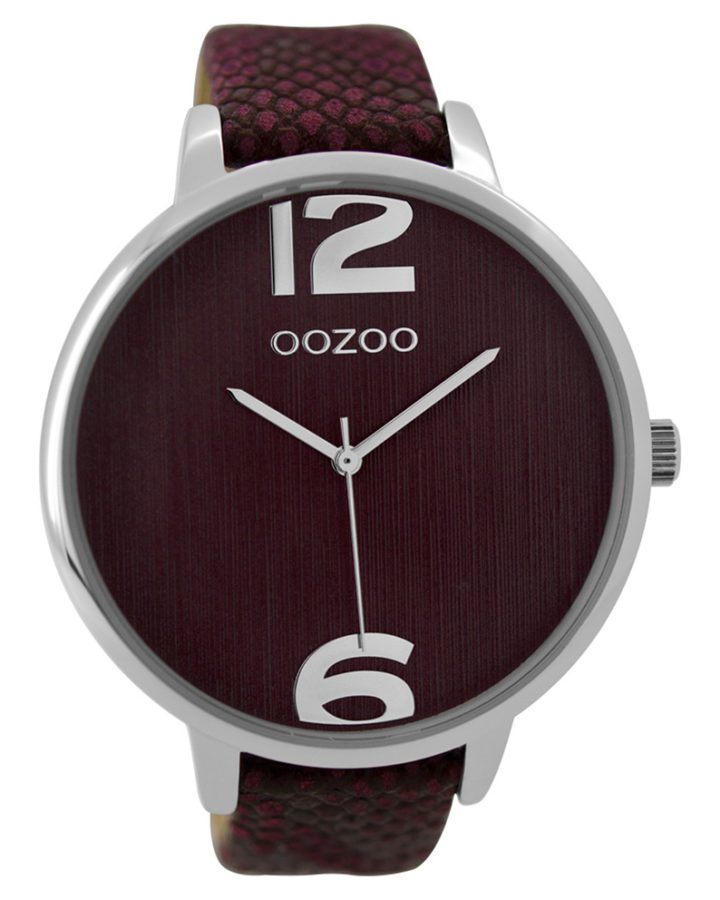 OOZOO Horloge Timepieces Collection donkerrood 48 mm C9241