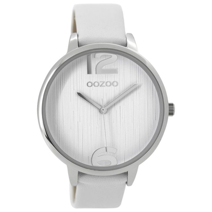 OOZOO C9530 Horloge Timepieces Collection zilverkleurig-wit 42 mm