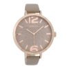 OOZOO Horloge Timepieces Collection staal/leder rosekleurige-taupe C9712