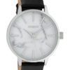 OOZOO C9757 Horloge staal/leder Marble Black 42 mm