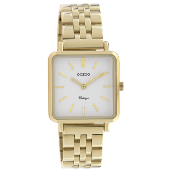 OOZOO C9955 Horloge Vintage staal goudkleurig 29 x 29 mm