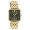 OOZOO C9956 Horloge Vintage staal goudkleurig-groen 29 x 29 mm