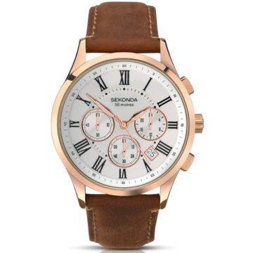 Sekonda Herenhorloge SEK.1144 PU Leder Rose Goudkleurig