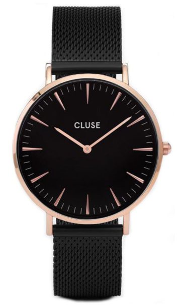 Cluse CW0101201010 horloge La Bohéme Mesh rosegold-black-black 38 mm
