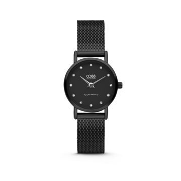 CO88 Collection 8CW-10064 – Horloge – mesh band – zwart – ø 24 mm
