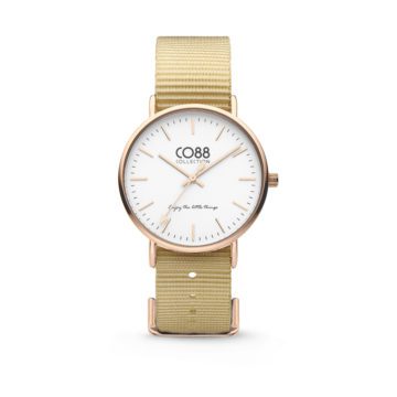 CO88 Horloge staal/nylon 36 mm rosé/zand 8CW-10021