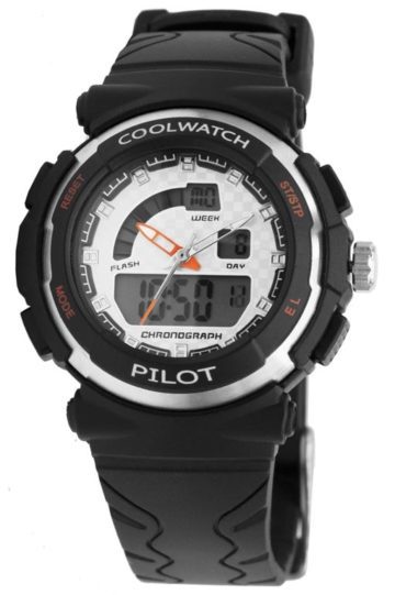 Coolwatch kinderhorloge jongens 'Pilot' digitaal zwart CW.270