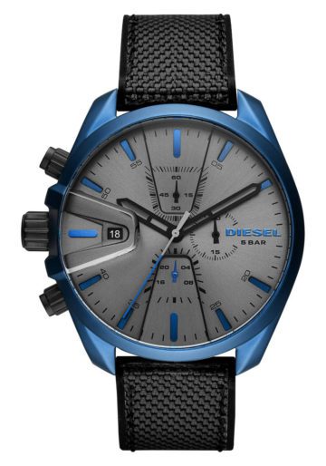 Diesel DZ4506 Horloge Ms9 Chrono zwart-blauw 48 mm