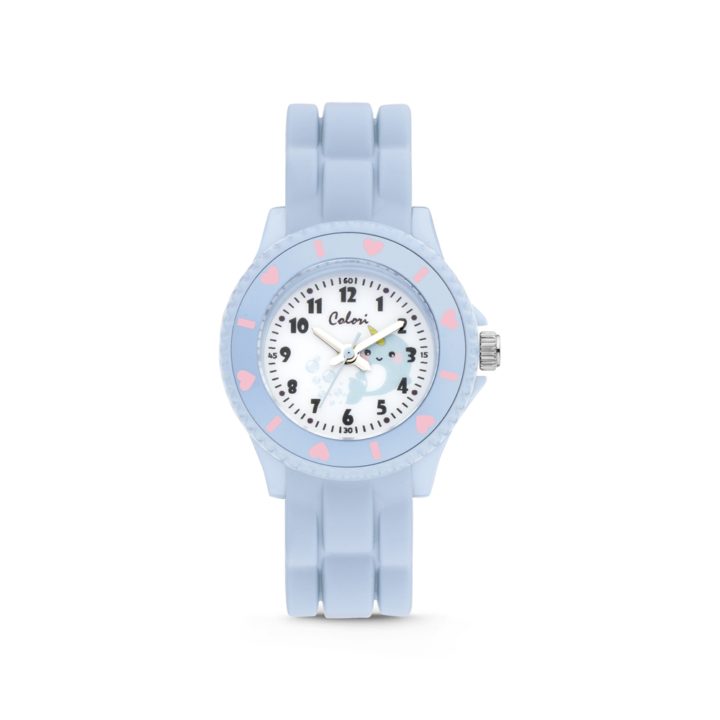 Colori Kidz 5 CLK114 Kinderhorloge met Walvis - Siliconen Band - Ø 30 mm - Blauw