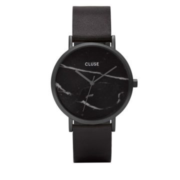 Cluse CL40001 Horloge La Roche staal/leder black-black marble 38 mm
