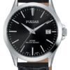 Pulsar PS9457X1 Herenhorloge Zwarte leren band 38 mm ø