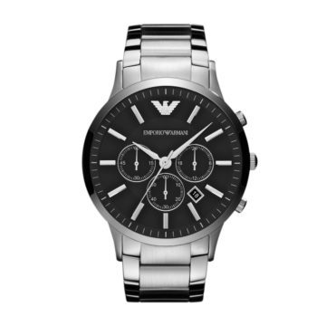 Emporio Armani Horloge Renato staal zilverkleurig AR2460