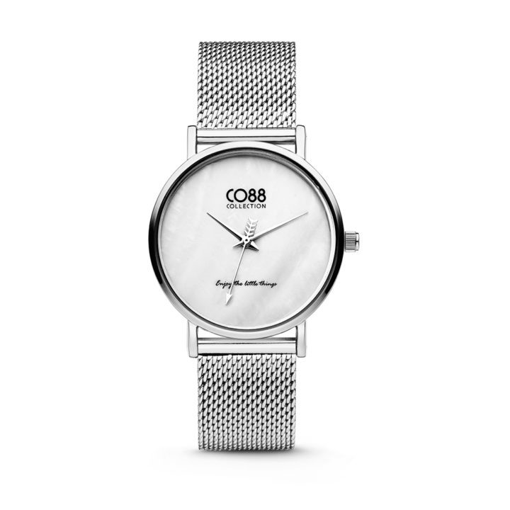CO88 Collection 8CW-10051 - Horloge - mesh - zilverkleurig - ø 32 mm