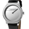 Esprit Horloge Magnolia staal/leder 34 mm zilverkleurig-zwart ES1L019L0015