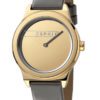 Esprit Horloge Magnolia staal/leder 34 mm goudkleurig-grijs ES1L019L0035