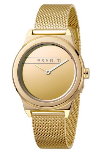 Esprit Horloge Magnolia staal 34 mm goudkleurig ES1L019M0085