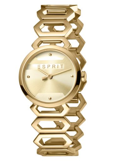 Esprit Horloge Arc staal 28 mm goudkleurig ES1L021M0045