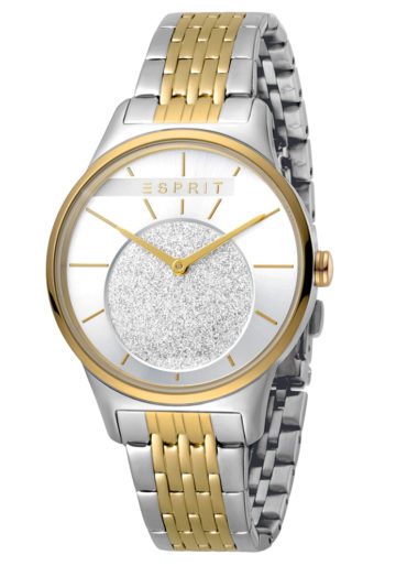 Esprit Horloge Grace staal 34 mm zilver- en goudkleurig ES1L026M0065