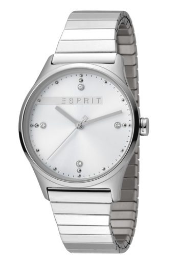 Esprit Horloge VinRose staal/rekband 34 mm zilverkleurig-wit ES1L032E0055