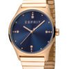 Esprit ES1L032E0085 Horloge VinRose staal/rekband 34 mm rosékleurig-blauw