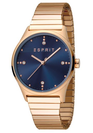 Esprit ES1L032E0085 Horloge VinRose staal/rekband 34 mm rosékleurig-blauw