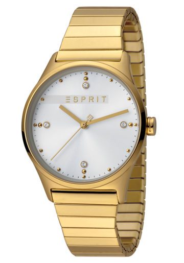 Esprit Horloge ES1L032E0115 VinRose staal/rekband 34 mm goudkleurig-wit