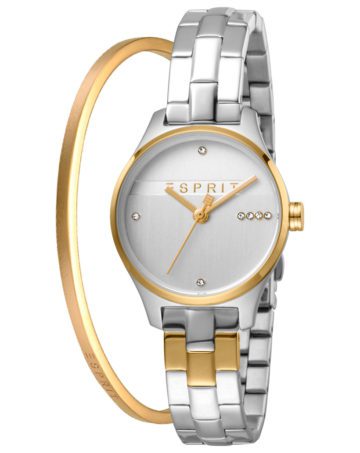 Esprit ES1L054M0085 Horloge + Armband Essential Glam Set 30 mm zilverkleurig
