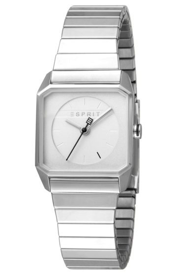 Esprit ES1L070E0055 Horloge Cube Mini 25 mm zilverkleurig