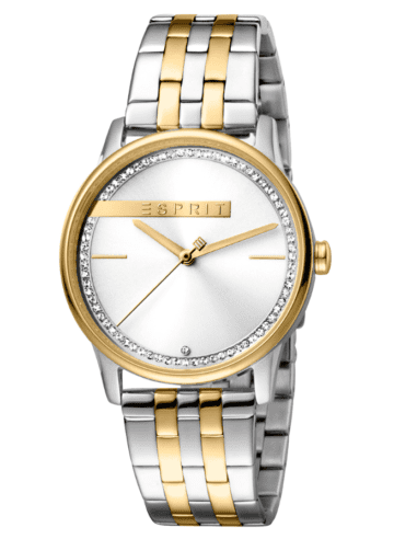 Esprit ES1L082M0065 Horloge Rock 34 mm zilver- en goudkleurig