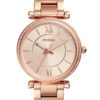 Fossil Horloge Carlie staal 35 mm rosékleurig ES4301