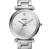 Fossil ES4440 Horloge Carlie staal zilverkleurig 36 mm