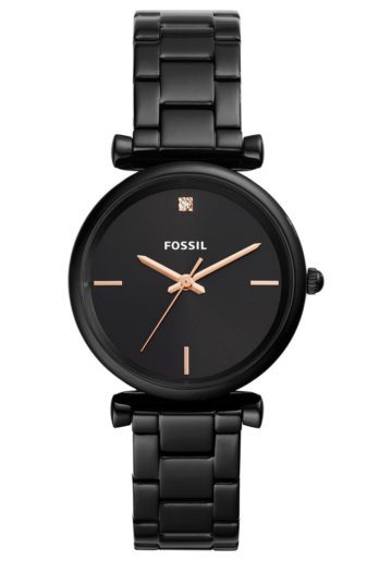 Fossil ES4442 Horloge Carlie staal zwart 36 mm