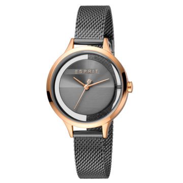 Esprit ES1L088M0065 Horloge Lucid Mesh Black 32 mm zwart-rosekleurig