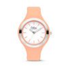 Colori Horloge Macaron staal/siliconen zilverkleurig/perzikoranje 44 mm 5-COL435
