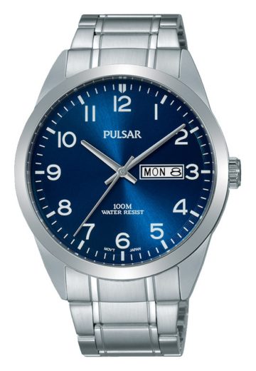 Pulsar PJ6061X1 Herenhorloge Blauwe wijzerplaat 38 mm