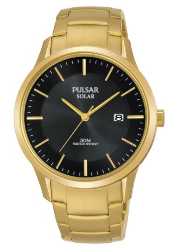 Pulsar herenhorloge Solar goudkleurig 40 mm PX3162X1