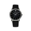 Emporio Armani Horloge Luigi staal/leder zwart AR1692