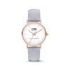 CO88 Horloge staal/leder 36 mm rosé/lichtblauw 8CW-10003