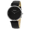 Prisma Herenhorloge P.1223 Lederen band Zilverkleurig