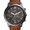 Fossil FS5512 Horloge Neutra Chrono staal/leder 40 mm