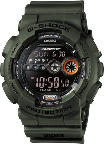 Casio G-Shock GD-100MS-3ER Military 'Stealth' Displayflitser 51 mm