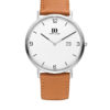 Danish Design Herenhorloge staal-leder IQ29Q1153