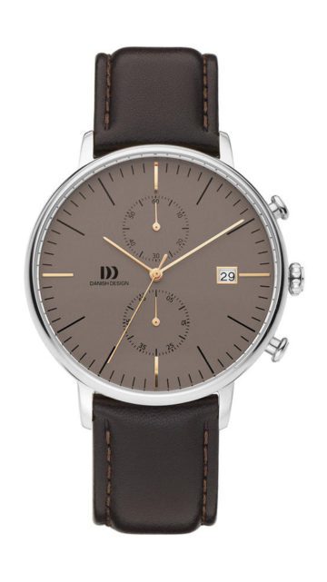Danish Design IQ48Q975 Horloge Chronograaf staal/leder