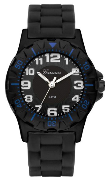 Garonne KQ13Q464 kinderhorloge zwart-blauw 35 mm